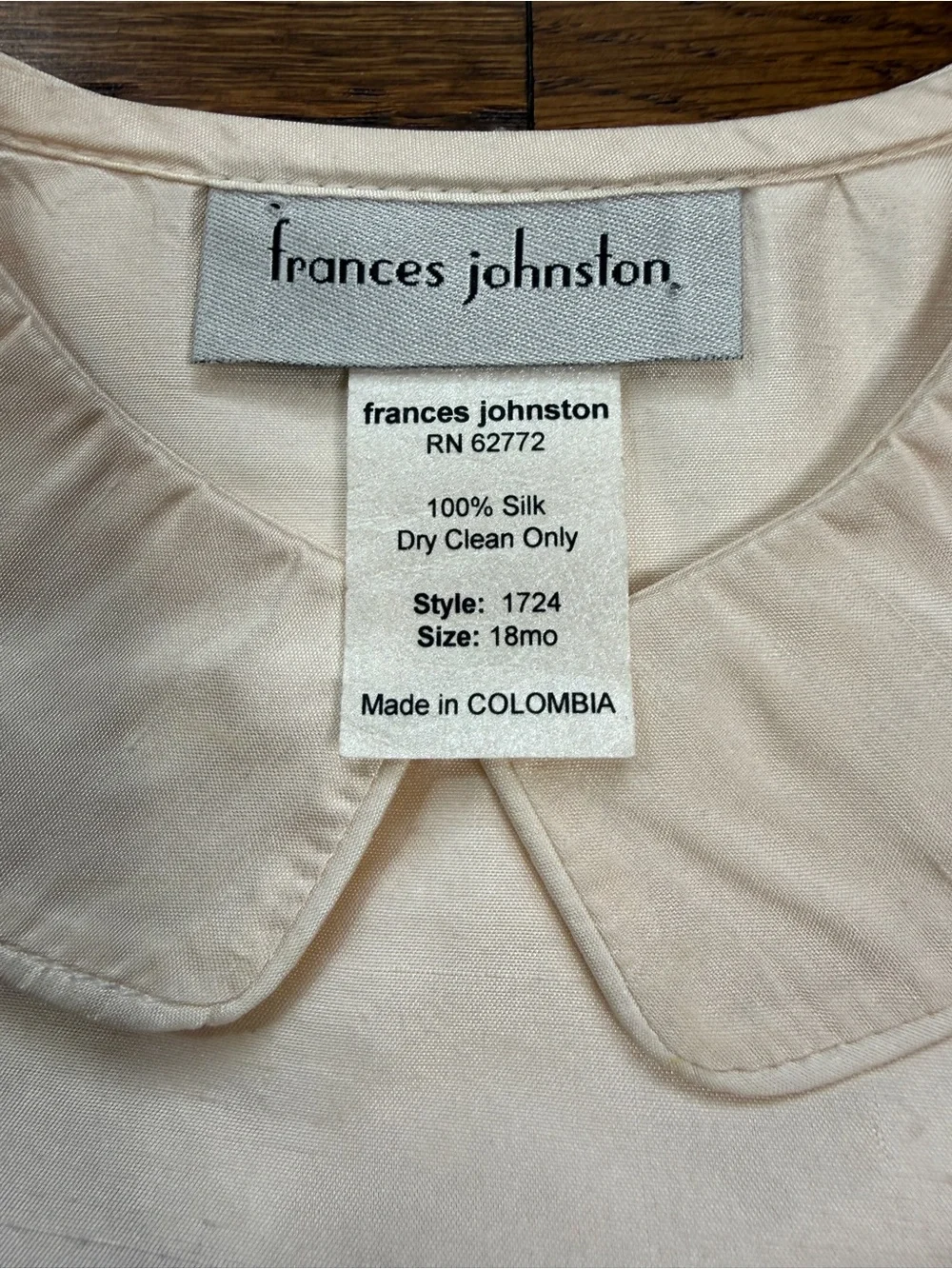 Vintage Frances Johnston Silk Heirloom Top Black Velvet Toddler Shorts 18 Mths